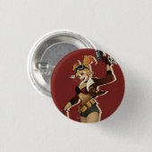 Badge Rond 2,50 Cm Harley Quinn Bombshells Pinup (Devant & derrière)