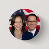 Badge Rond 2,50 Cm Harris Shapiro pour l'Amérique 2024 (Devant)