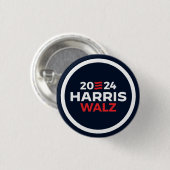 Badge Rond 2,50 Cm Harris Walz 2024 (Devant & derrière)