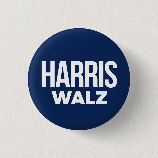 Badge Rond 2,50 Cm Harris Walz 2024 (Devant)