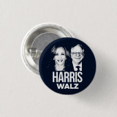 Badge Rond 2,50 Cm Harris Walz 2024 (Devant & derrière)
