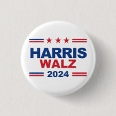 Badge Rond 2,50 Cm Harris Walz 2024 (Devant)