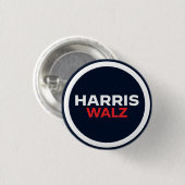 Badge Rond 2,50 Cm Harris Walz 2024 (Devant & derrière)