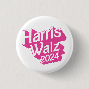 Badge Rond 2,50 Cm Harris Walz 2024 Pink