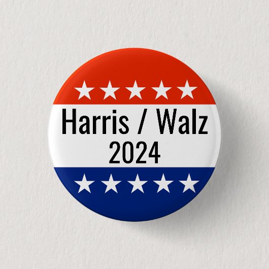 Badge Rond 2,50 Cm Harris Walz Élection 2024 (Devant)