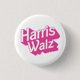 Badge Rond 2,50 Cm Harris Walz Pink