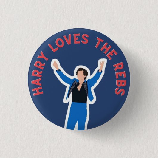 Badge Rond 2,50 Cm Harry adore la broche de jeu rebs (Devant)