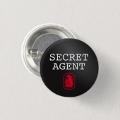 Badge Rond 2,50 Cm Haut agent secret / agent secret / classifié (Devant & derrière)