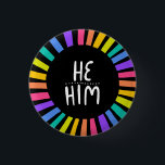 Badge Rond 2,50 Cm HE / HIM Pronounounounes Rainbow Handlettered Prid<br><div class="desc">Décorez votre tenue avec ce bouton d'art cool. Ça fait un grand cadeau ! Vous pouvez le customiser,  modifier les couleurs arrière - plans et ajouter du texte. Consultez ma boutique pour plus de couleurs et de motifs ! Faites-moi savoir si vous aimeriez quelque chose de personnalisé aussi.</div>