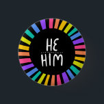 Badge Rond 2,50 Cm HE / HIM Pronounounounes Rainbow Handlettered Prid<br><div class="desc">Décorez votre tenue avec ce bouton d'art cool. Ça fait un grand cadeau ! Vous pouvez le customiser,  modifier les couleurs arrière - plans et ajouter du texte. Consultez ma boutique pour plus de couleurs et de motifs ! Faites-moi savoir si vous aimeriez quelque chose de personnalisé aussi.</div>