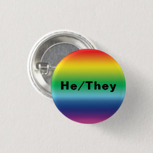 Badge Rond 2,50 Cm He, Ils Prononononounent Lgbtq Lgbt Pride Couleurs