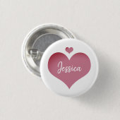 Badge Rond 2,50 Cm Hearts Personalized Name (Devant & derrière)