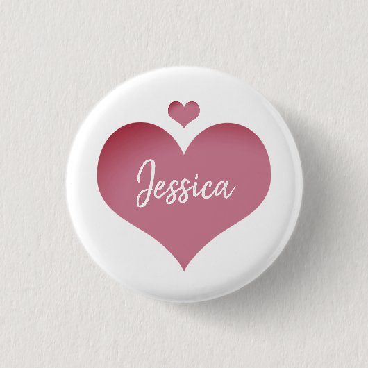 Badge Rond 2,50 Cm Hearts Personalized Name (Devant)