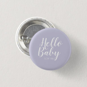 Badge Rond 2,50 Cm Hello Baby baby shower classique moderne
