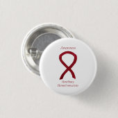 Badge Rond 2,50 Cm Hémochromatose héréditaire Sensibilisation Ruban P (Devant & derrière)