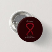 Badge Rond 2,50 Cm Hémochromatose héréditaire Sensibilisation Ruban P (Devant & derrière)