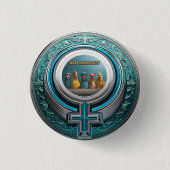 BADGE ROND 2,50 CM HEN HANGOUT (Devant)