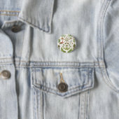 Badge Rond 2,50 Cm Hepaticae Lebermoose par Ernst Haeckel (En situation)
