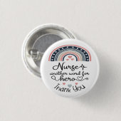 Badge Rond 2,50 Cm héroïne infirmière Merci (Devant & derrière)