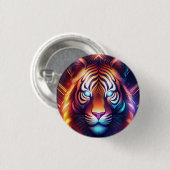 Badge Rond 2,50 Cm Heure du tigre ! (Devant & derrière)