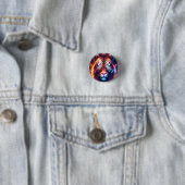 Badge Rond 2,50 Cm Heure du tigre ! (En situation)
