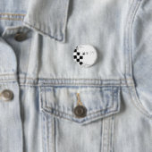 Badge Rond 2,50 Cm HEURES DU MATIN i ? bouton (En situation)