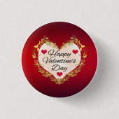 BADGE ROND 2,50 CM HEUREUSE SAINTE-VALENTIN ! (Devant)