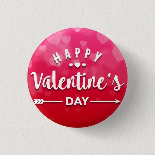 Badge Rond 2,50 Cm Heureuse Sainte-Valentin (Devant)