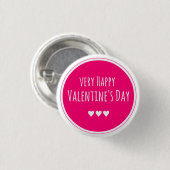 Badge Rond 2,50 Cm Heureuse Sainte-Valentin (Devant & derrière)