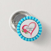 Badge Rond 2,50 Cm Heureuse Sainte-Valentin-53816 (Devant & derrière)