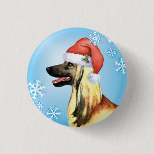 Badge Rond 2,50 Cm Heureux Howliday Afghan Hound