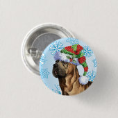 Badge Rond 2,50 Cm Heureux Howlidays Cane Corso (Devant & derrière)