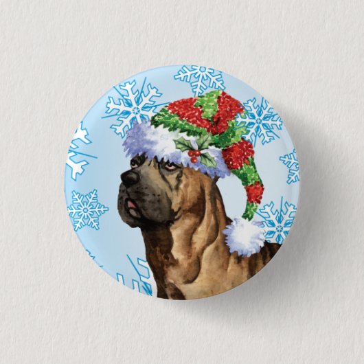 Badge Rond 2,50 Cm Heureux Howlidays Cane Corso (Devant)