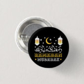 BADGE ROND 2,50 CM HEUREUX RAMADAN MUBARAK KAREEM 2026 (Devant & derrière)