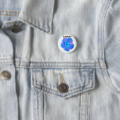 Badge Rond 2,50 Cm Hibiscus d'Hawaï (En situation)