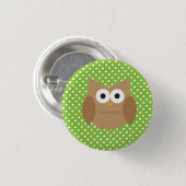 Badge Rond 2,50 Cm Hibou (Devant & derrière)