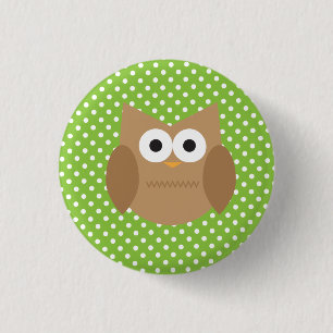 Badge Rond 2,50 Cm Hibou