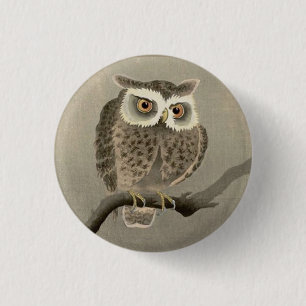 Badge Rond 2,50 Cm hibou à longues oreilles