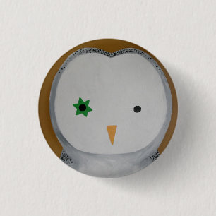 Badge Rond 2,50 Cm Hibou de grange