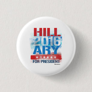 Badge Rond 2,50 Cm HILLARY 2016 - Art de graffiti