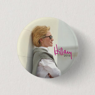 Badge Rond 2,50 Cm Hillary Clinton 2016 pour le président (lunettes