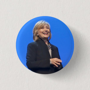 Badge Rond 2,50 Cm Hillary Clinton le champion - boutons