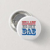 Badge Rond 2,50 Cm Hillary est mon BAE (Devant & derrière)