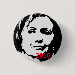 Badge Rond 2,50 Cm Hillary pour le bouton Président 2016