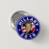 Badge Rond 2,50 Cm Hillary pour le président 2016 (Devant & derrière)