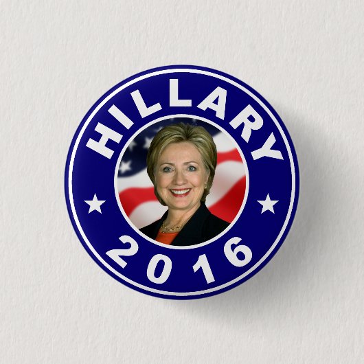 Badge Rond 2,50 Cm Hillary pour le président 2016 (Devant)