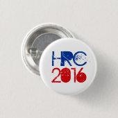 Badge Rond 2,50 Cm Hillary Rodham Clinton 2016 (Devant & derrière)