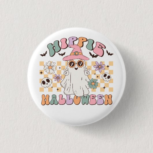 Badge Rond 2,50 Cm Hippie Halloween (Devant)