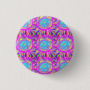 Badge Rond 2,50 Cm Hippie Retro chill art de base