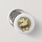 Badge Rond 2,50 Cm Hippo Sepia Ballerina Avec Tutu (Devant & derrière)
